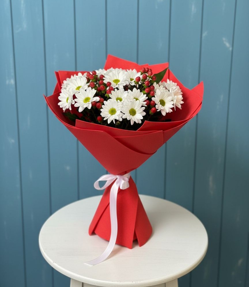 Букет цветов из: Хризантемы в Дружбе