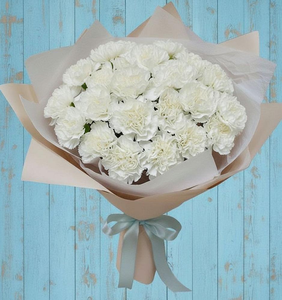 Букет цветов из: Гвоздики в Дружбе