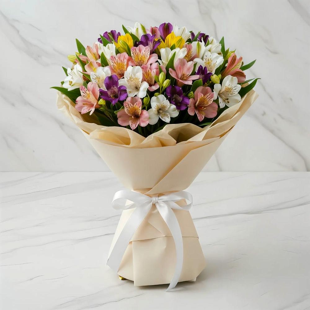 Букет цветов из: Альстромерии в Дружбе