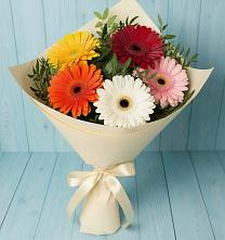 Букет цветов из:  Герберы в Дружбе