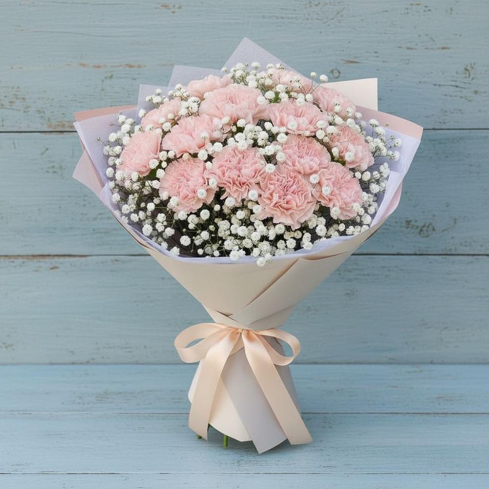 Букет цветов из: Гвоздики в Дружбе