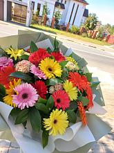 Букет цветов из:  Герберы #REPLACE_PRED# Дружбе
