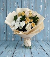 Букет цветов из:  Розы и Хризантемы в Дружбе