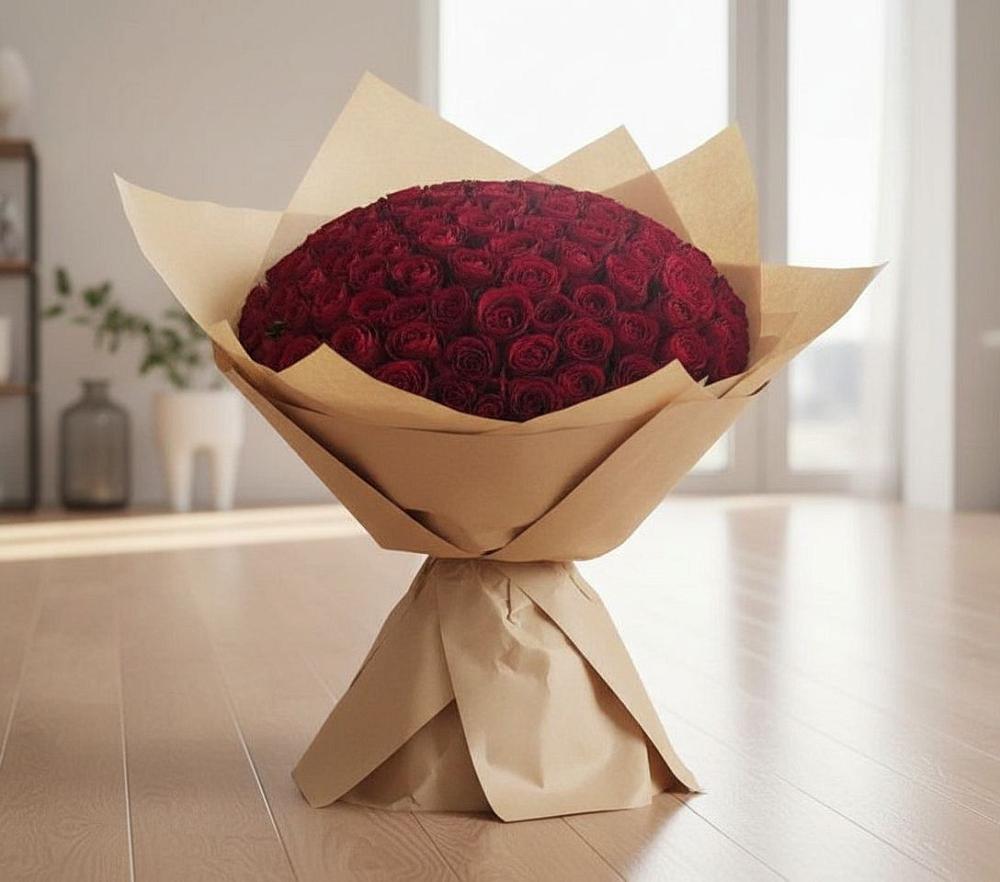Букет 101 Красная роза в Дружбе