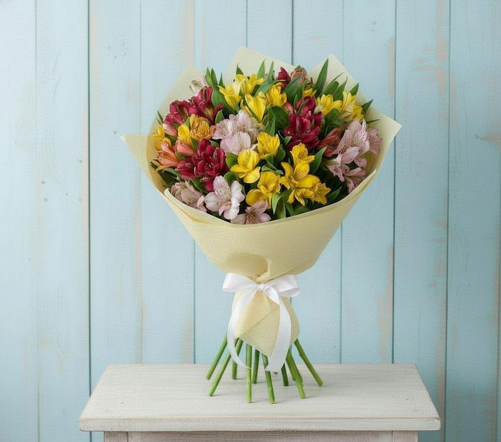 Букет цветов из: Альстромерии в Дружбе